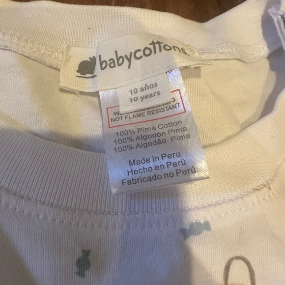Babycottons size 10 kids pajamas brand new never worn (except to try on) - Picture 3 of 3